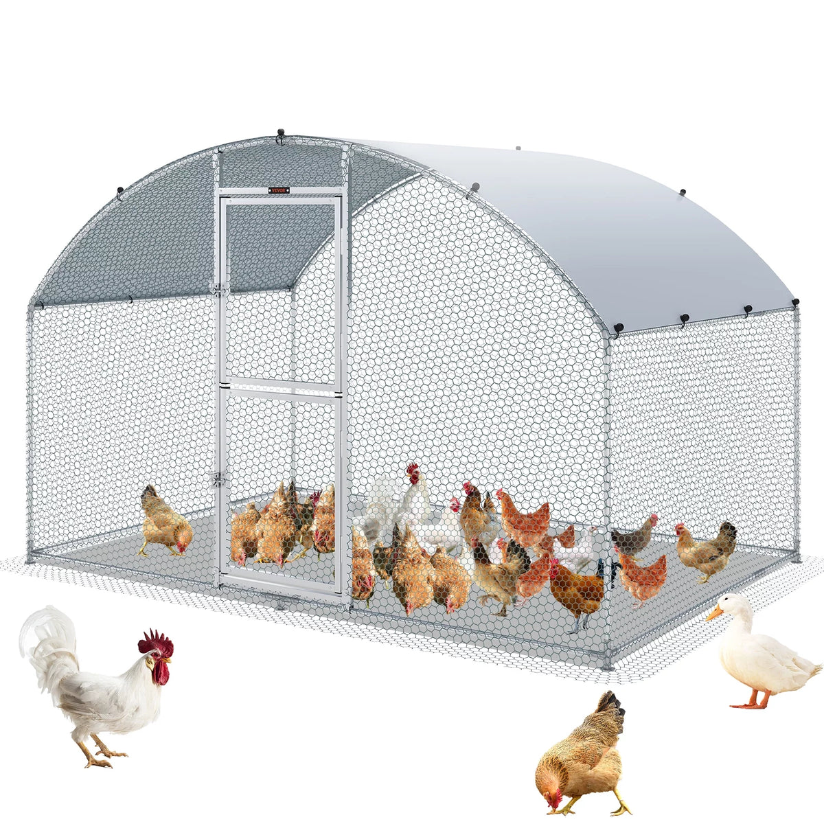 Large Metal Chicken Coop 6.6x9.8x6.6 ft X5278