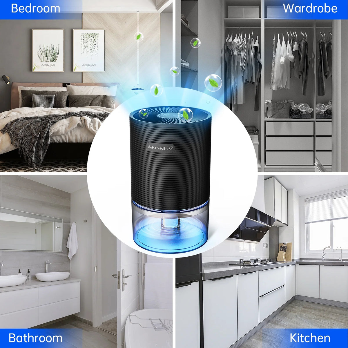 Small Dehumidifier 27oz with Auto-off Black Y8314