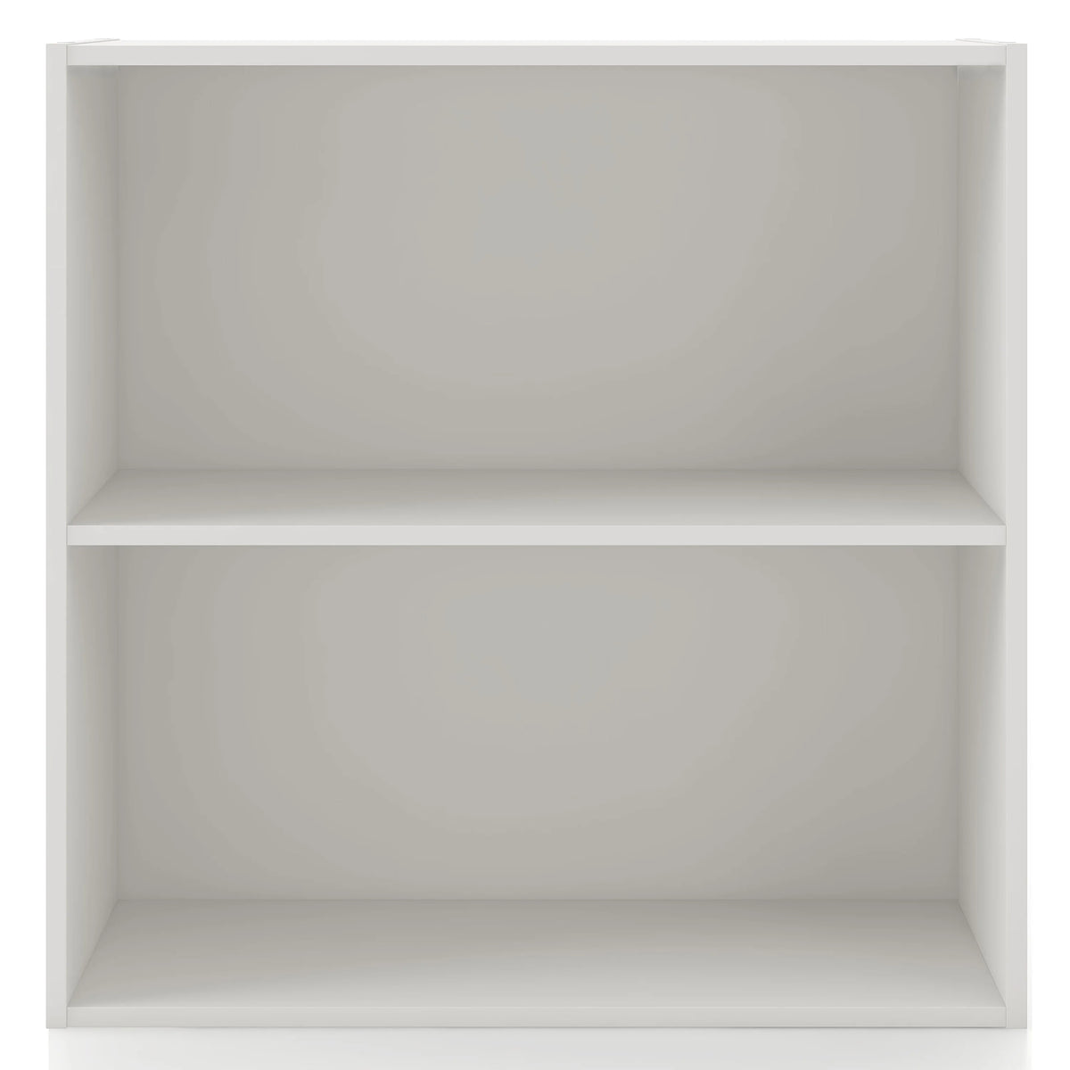 White 2-Tier Wood Bookcase K80727