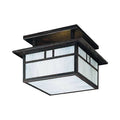 2-Light Semi Flush Mount Bronze Amber Mica M817