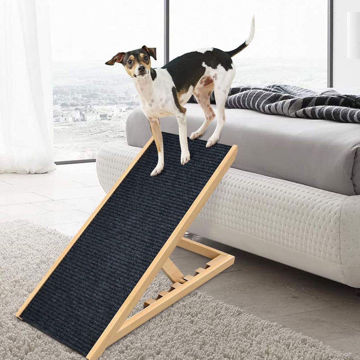 Adjustable Folding Portable Natural Wooden Pet Ramp R815