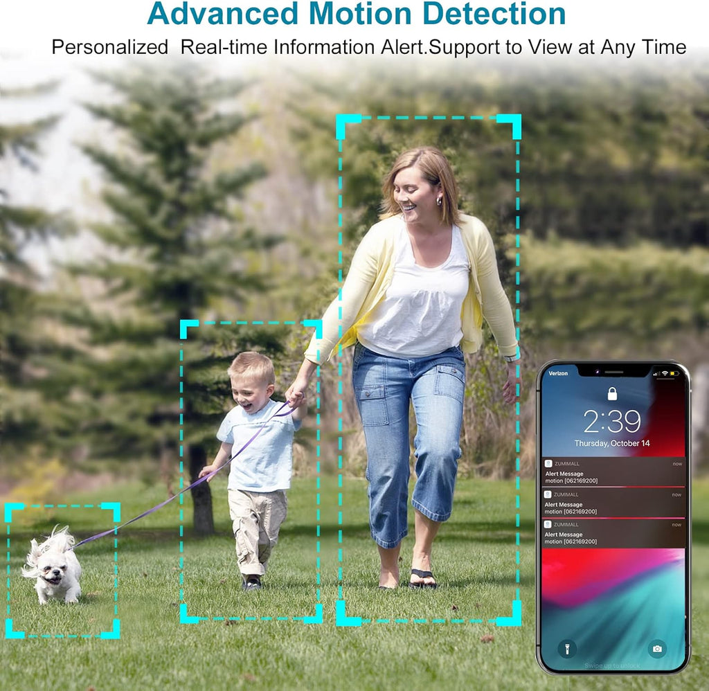 Wireless Outdoor Security Cameras with 360° PTZ, Battery Powered, 1080P Night Vision, IP66 Waterproof U3964