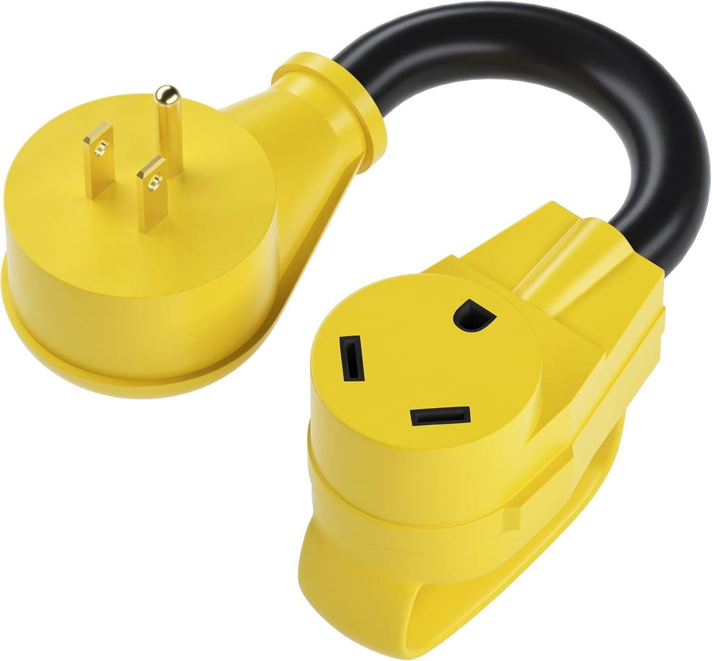 30 Amp to 15 Amp RV Adapter Cord, 10 Gauge 1ft G7525