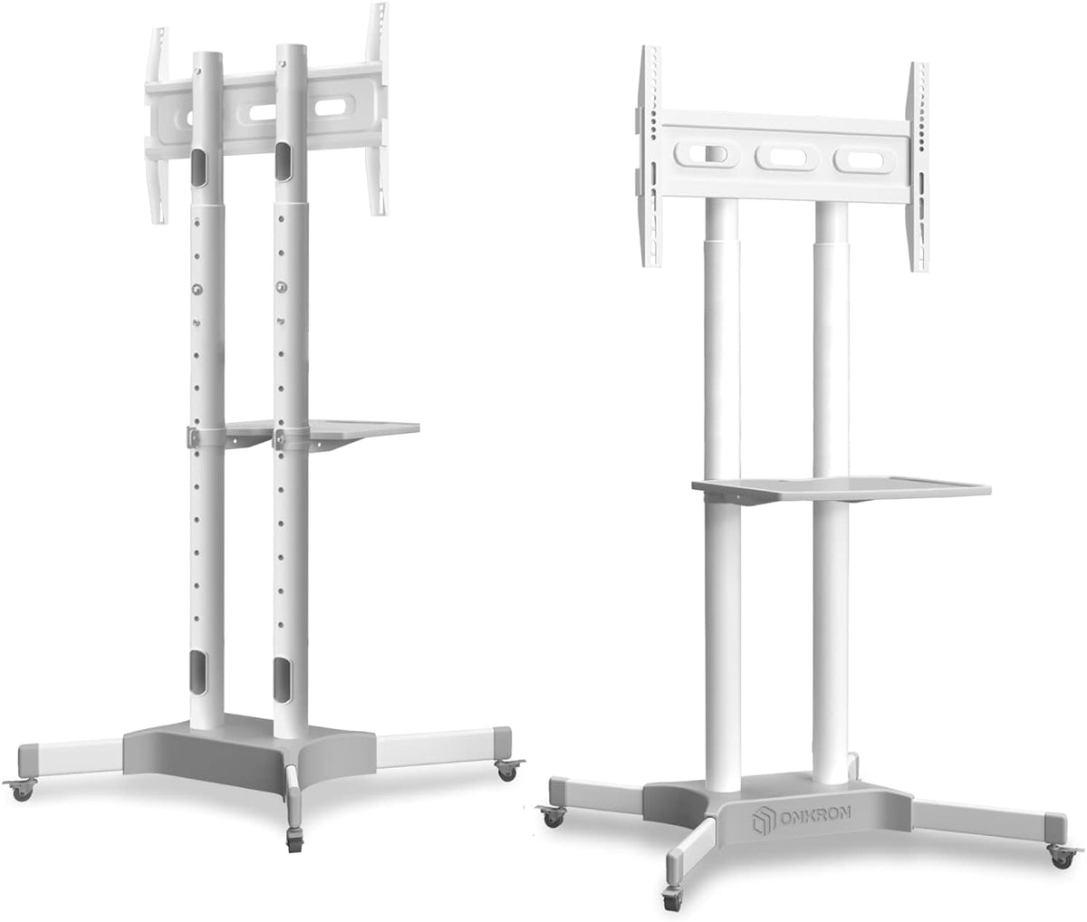 Mobile TV Stand for 32 to 65 Inch TV Screens with Wheels Shelves A534