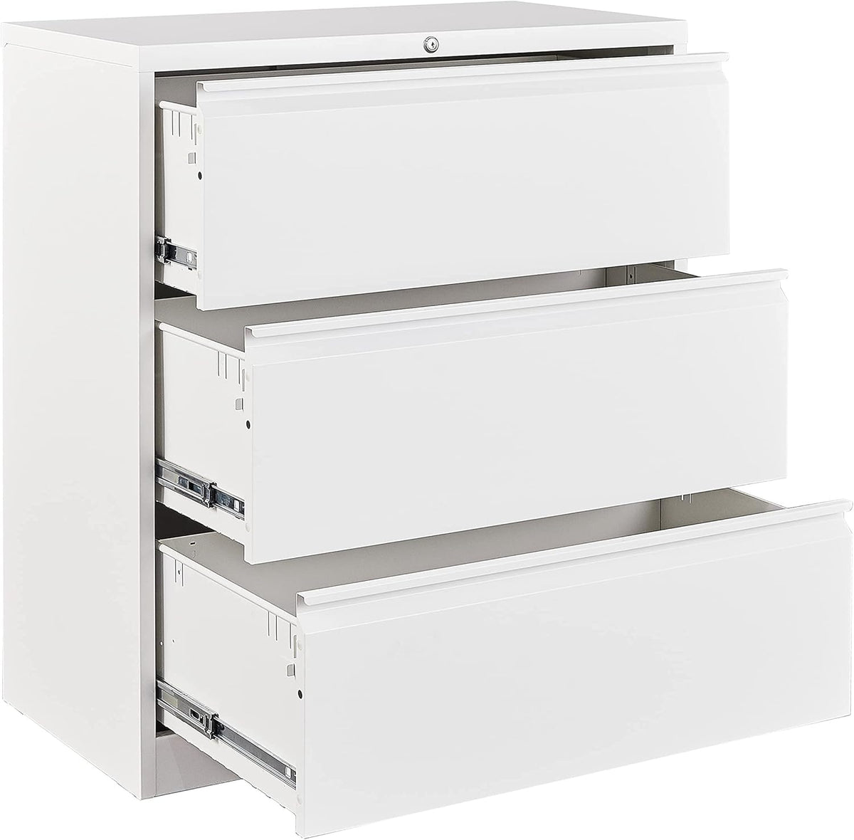 2 Drawer Black Lateral File Cabinet with Lock B660893