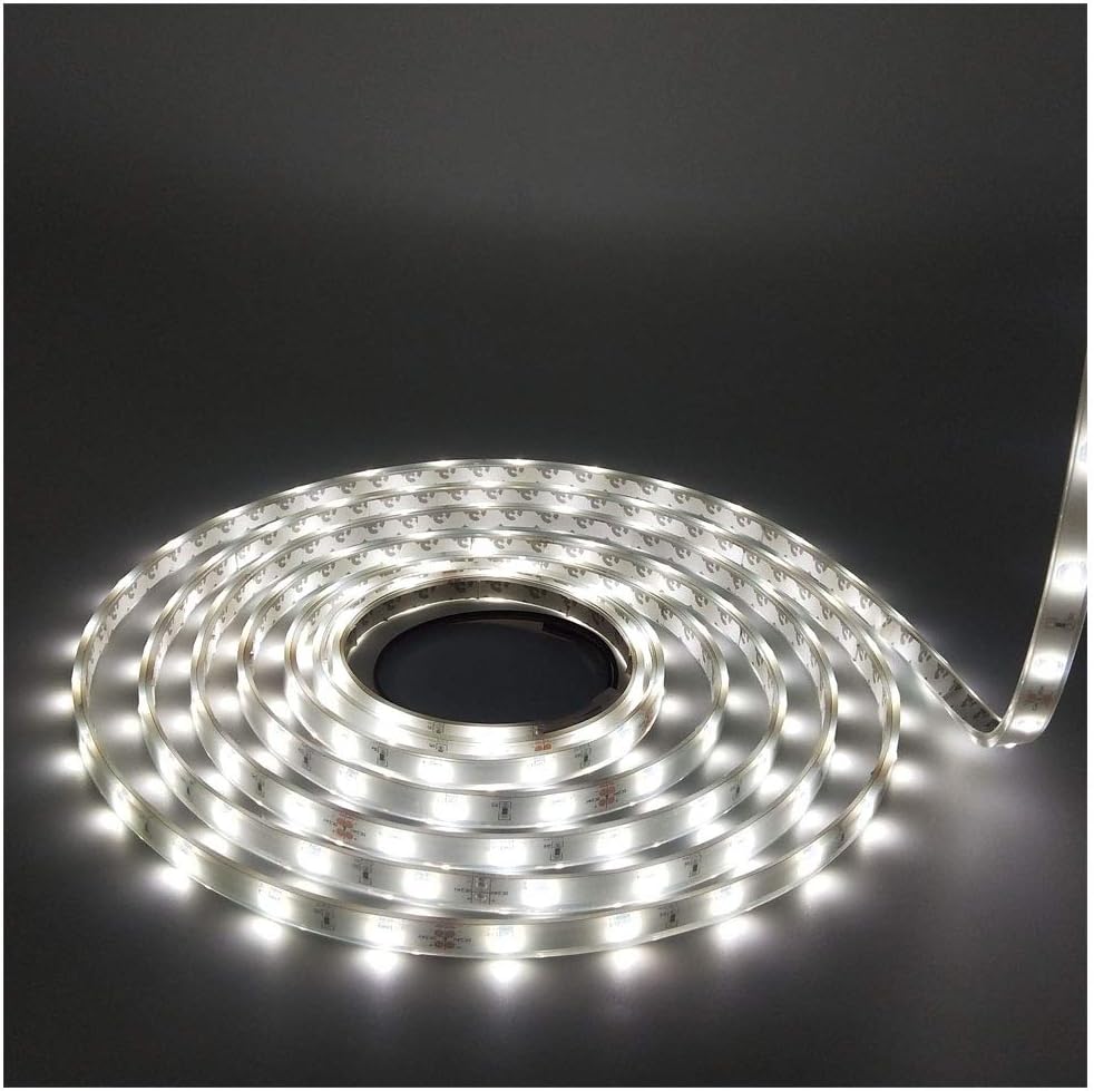 24V 12W 150LEDs IP68 Waterproof Cool White 6000K 5Meter LED Strip Lights B5586