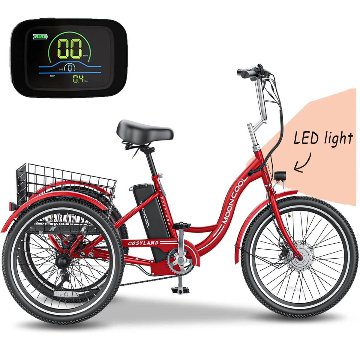 Electric Tricycle with Removable Lithium Battery J3632