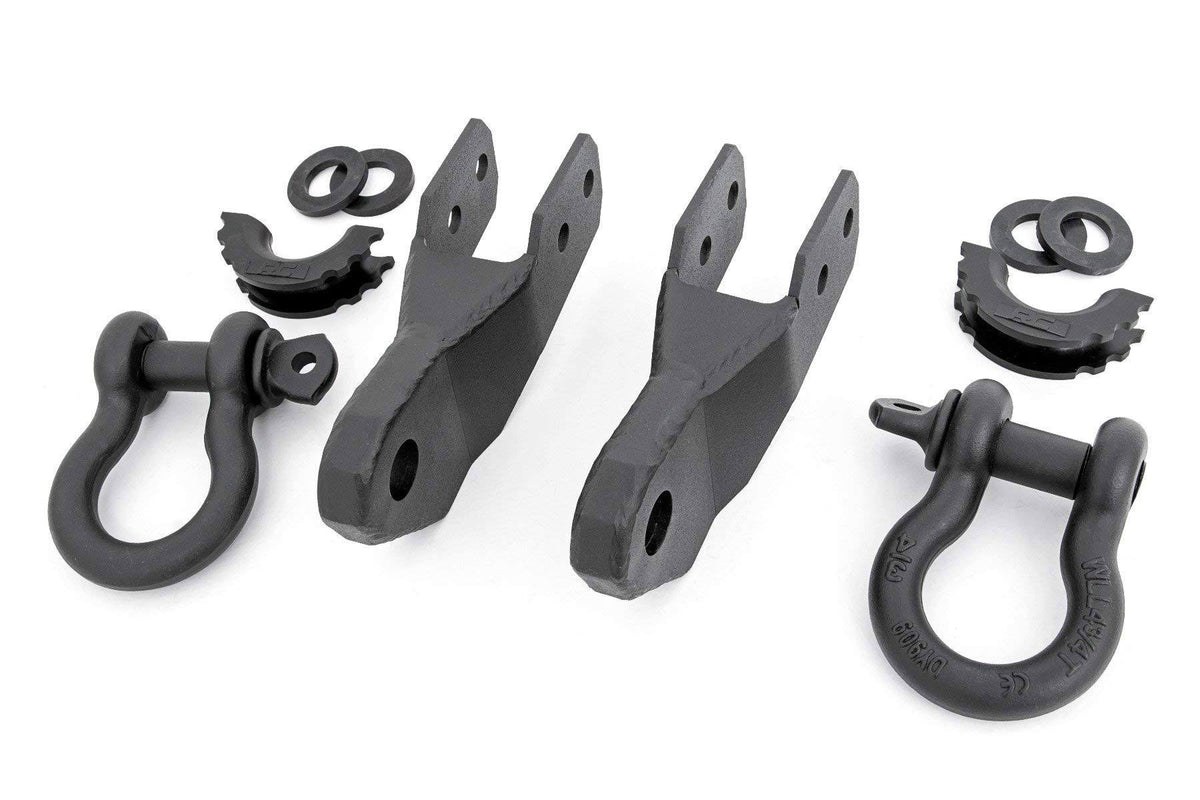 Tow Hook to Shackle Conversion Kit with D-Rings and Rubber Isolators Y6549