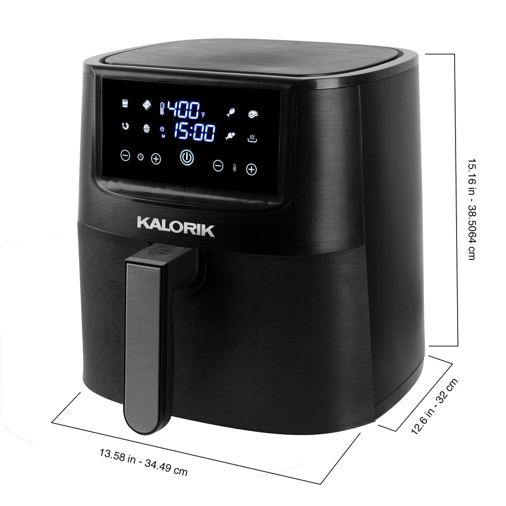 8 Qt Digital Touchscreen Air Fryer with Trivet, Black U637
