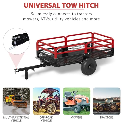 1500lbs Heavy Duty Steel Dump Cart with Wheels T784732