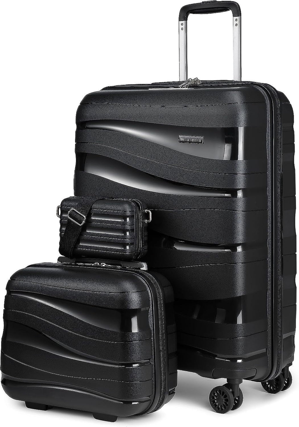 5 Luggage Sets PP Hardside Spinner Luggage Expandable Carry-on Suitcase H2730