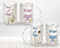 Set de 2 Tazas con moño de satin y tarjeta de agradecimiento U553