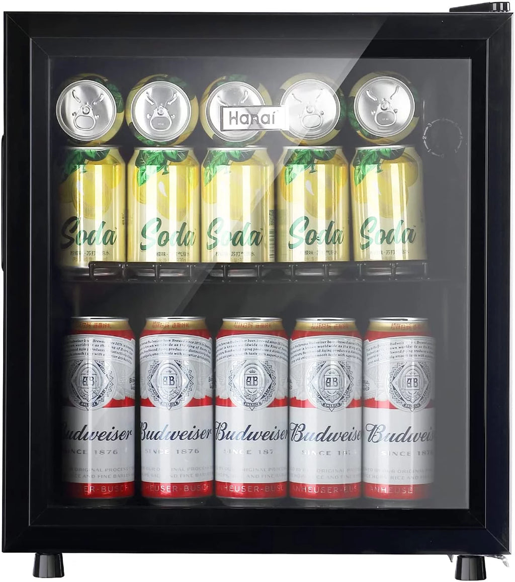 100 Can Capacity Compact Beverage Refrigerator with Glass Door U179