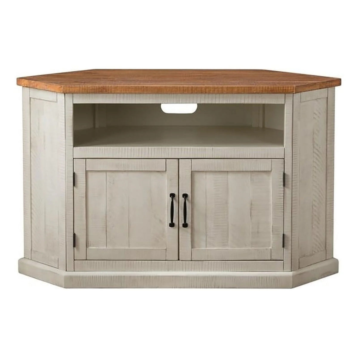 Rustic Wood Corner TV Stand O3501