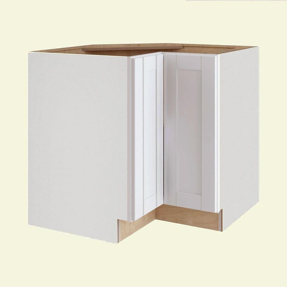 White Shaker Assembled Plywood 36 in. Corner Base Kitchen Cabinet T361