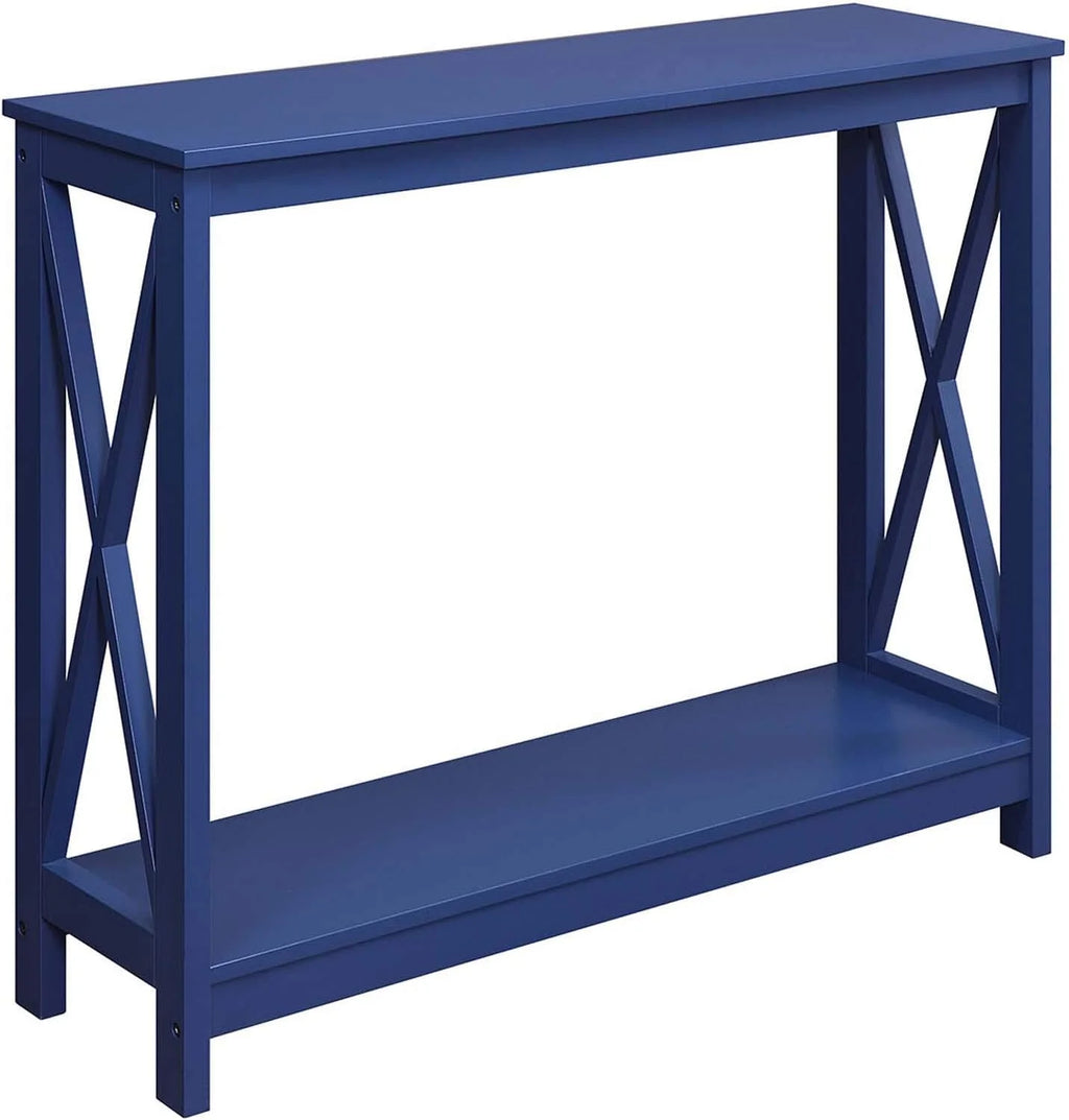 Cobalt Blue Console Table With Shelf N139334