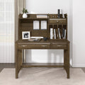 Brown Gray Desk Hutch E74202
