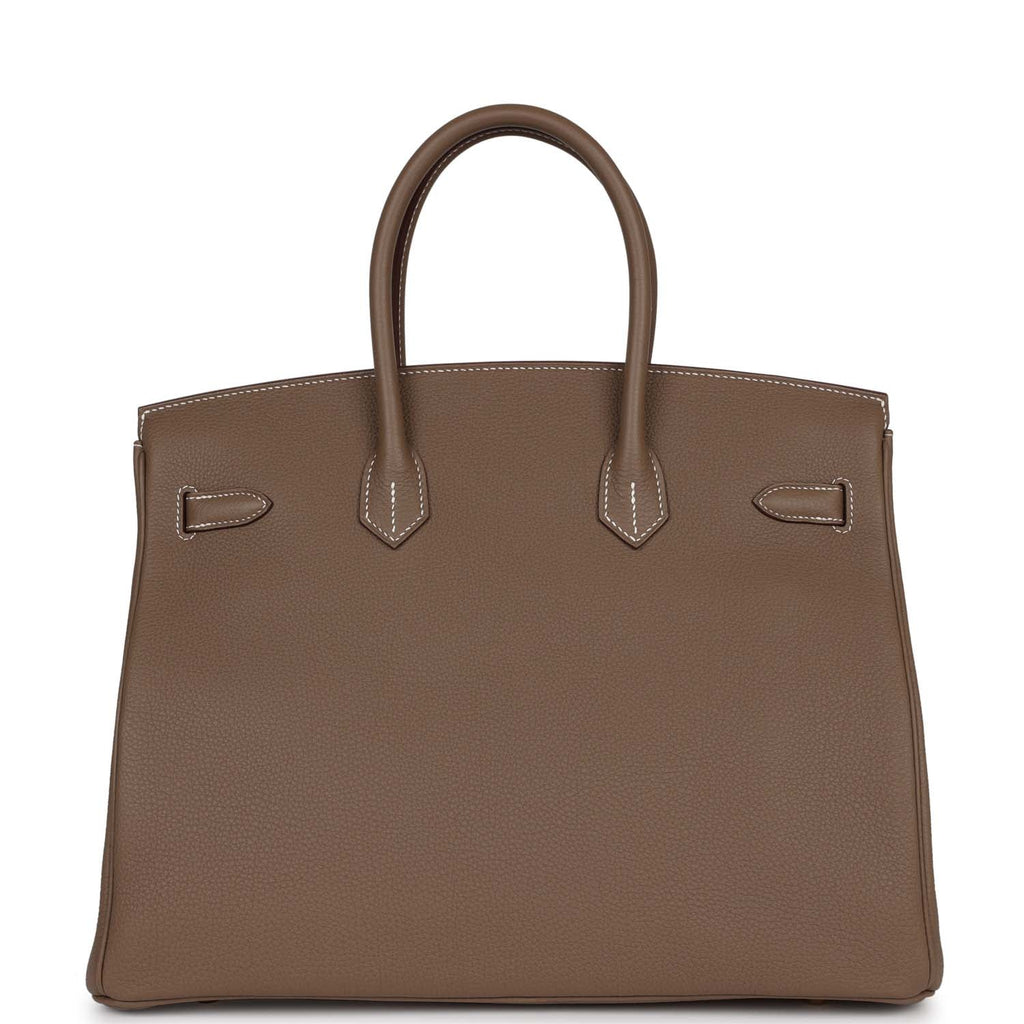 Etoupe Togo Leather Handbag E305492