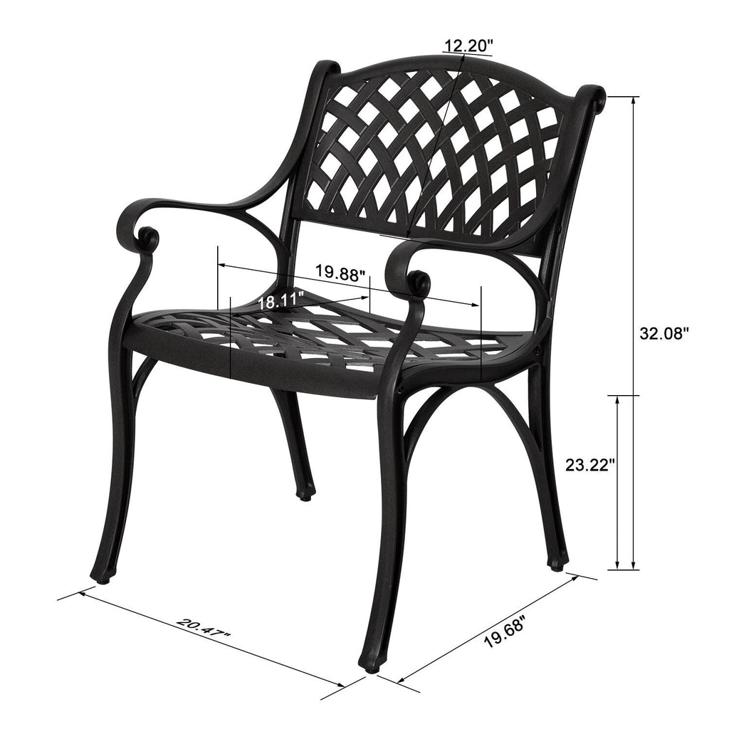 Cast Aluminum Patio Dining Arm Chair R46189