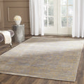 Grey/Gold Polyester Area Rug 3' x 5' K324139