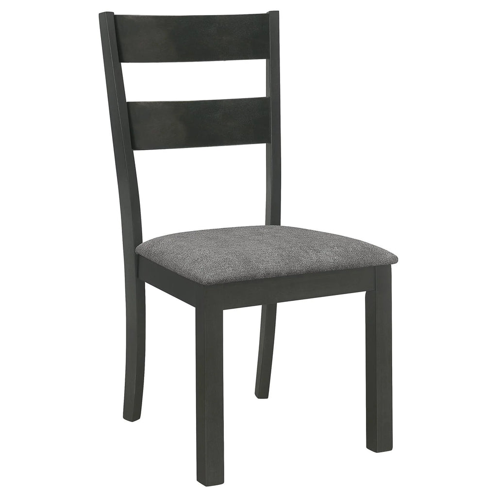 5-piece Rectangular Dining Set Grey and Black E89723