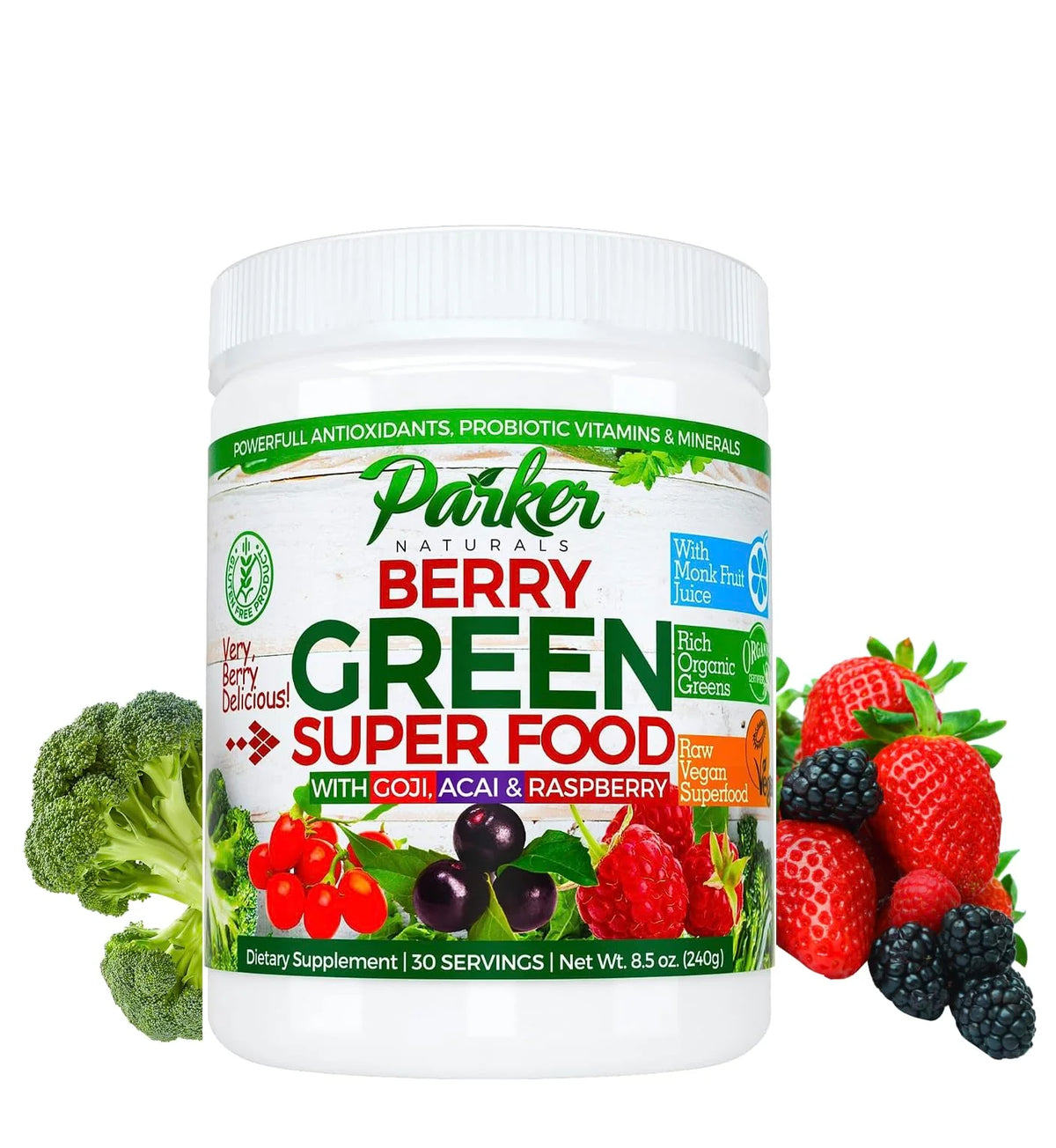 Organic Superfood Powder Smoothie Mix with Greens Fruits Probiotics 240 Grams Q4961