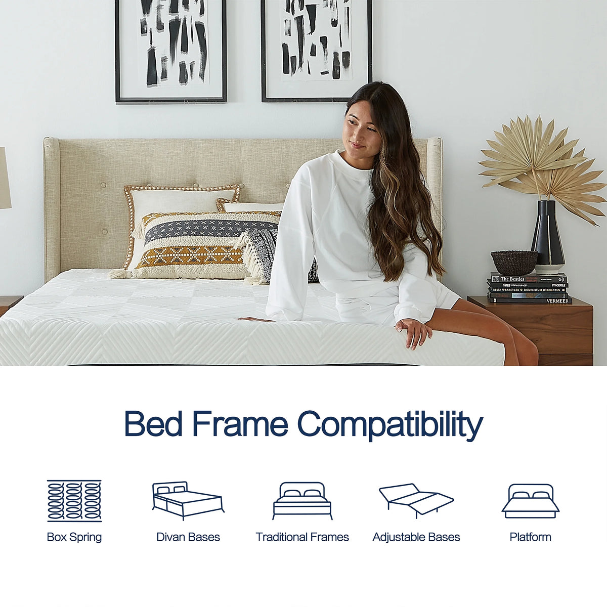 Queen Medium Firm Gel Memory Foam Spring Mattress S145957