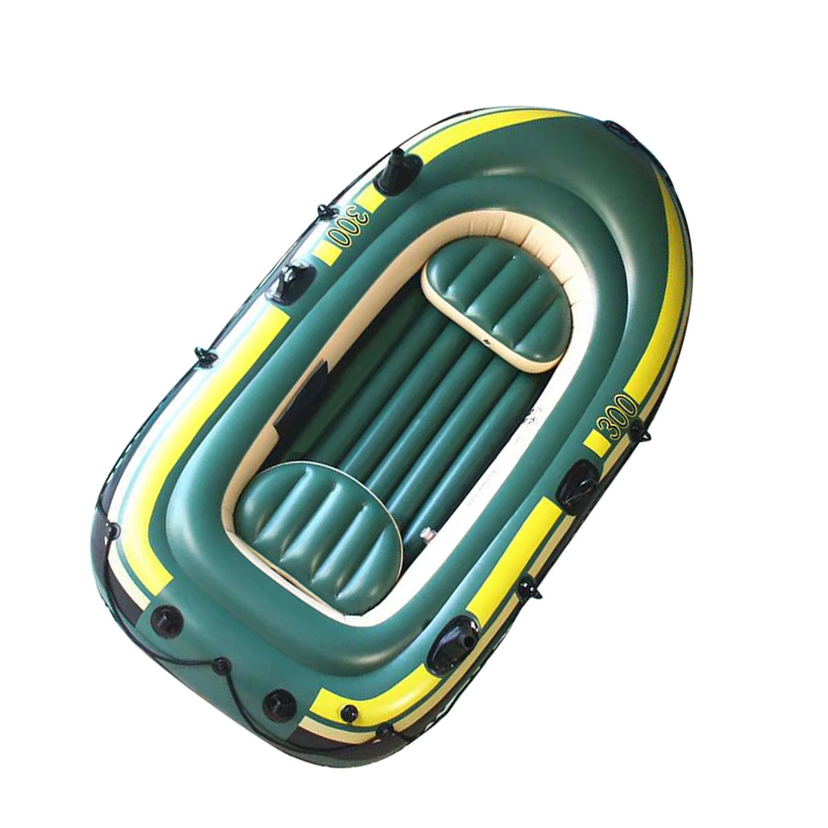 Green Pvc Three Person Inflatable Fishing Boat F5382