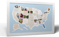 USA Photo Map Black Frame L786