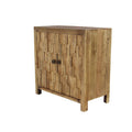 Brown 2-Door Wooden Textured Cabinet R41747