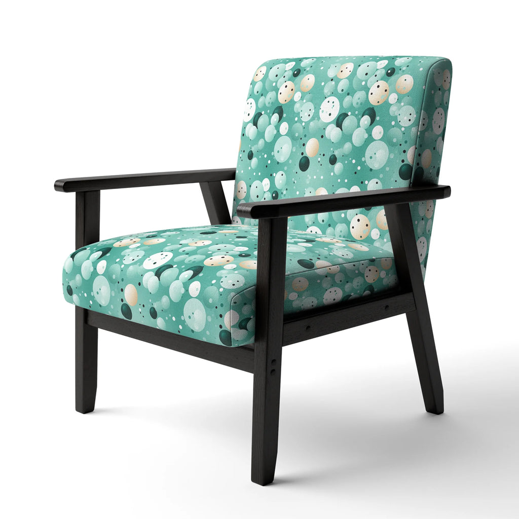 Upholstered Polka Dots Accent Chair U3125
