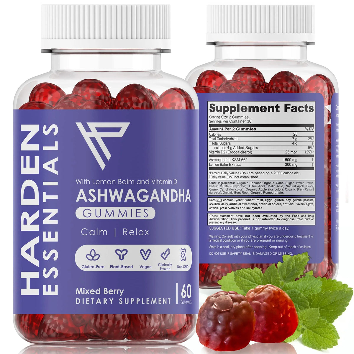 Ashwagandha Gummies 750mg 60 Count Y79656