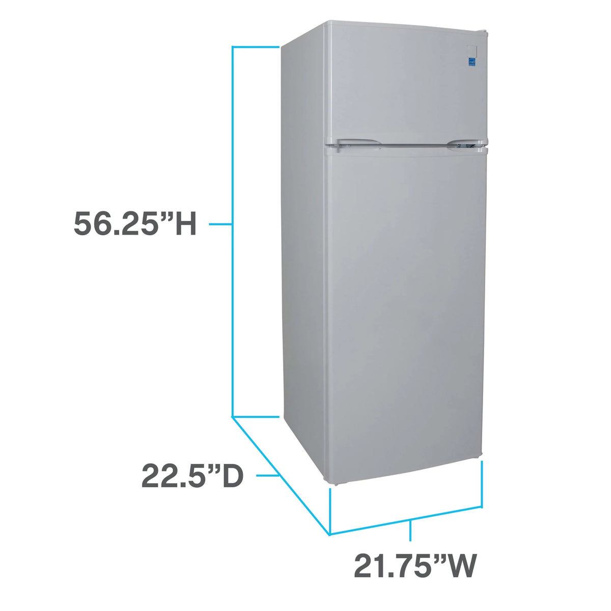 White Top Freezer Refrigerator D395