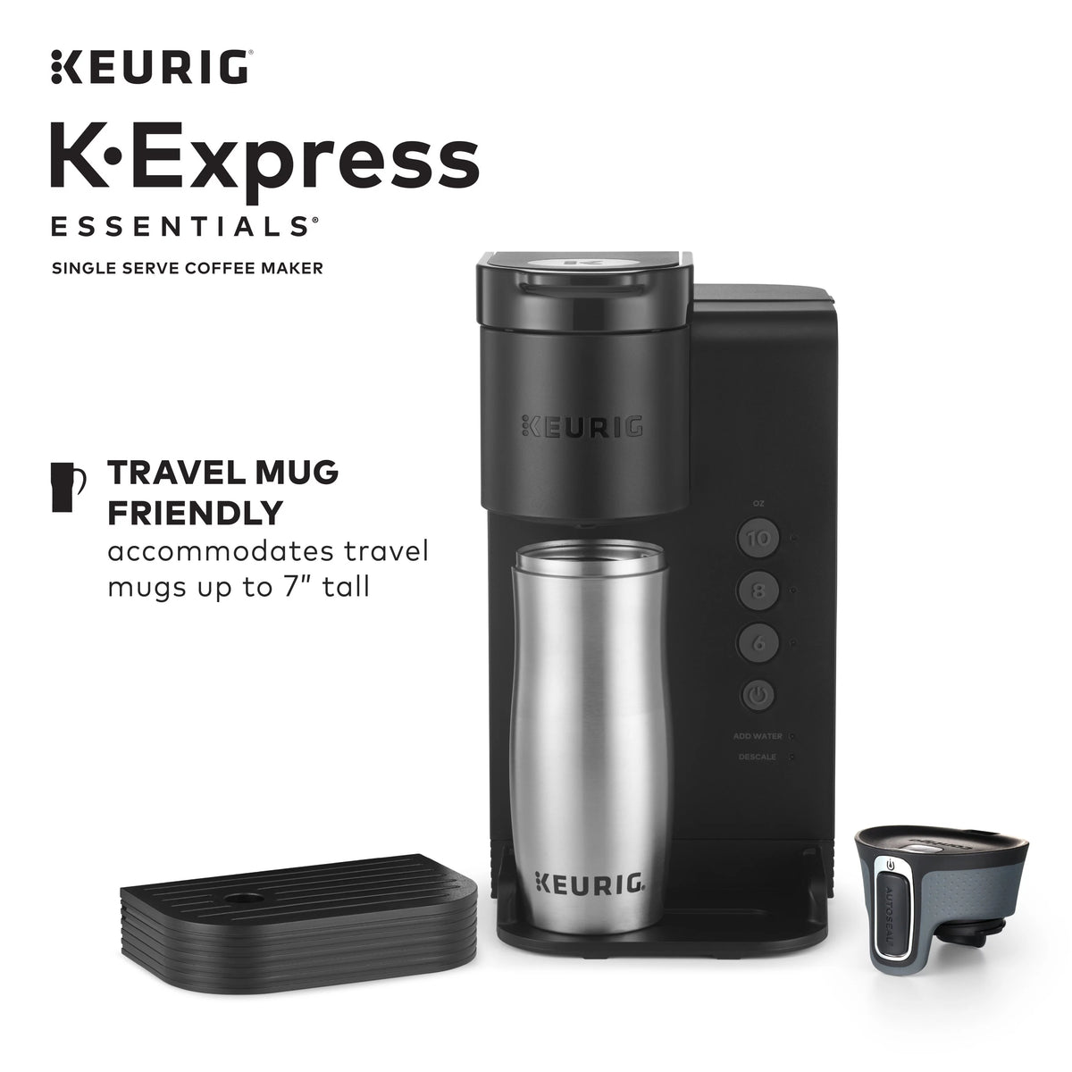 Black Single Serve K-Cup Pod Coffee Maker W387