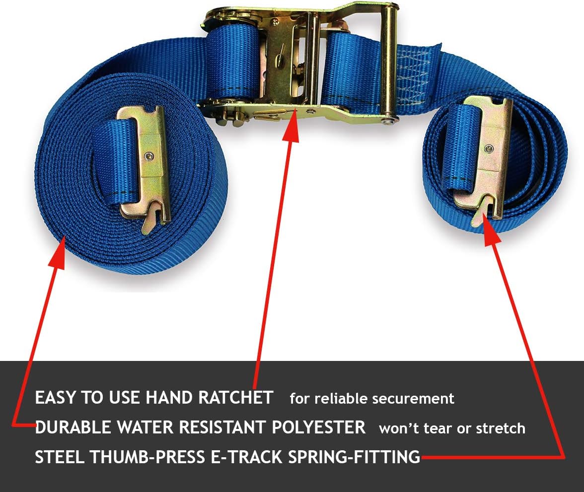 Heavy Duty Blue Polyester Ratchet Straps P319