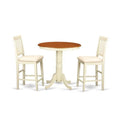 High Top Table & 2 Chairs, White D69914