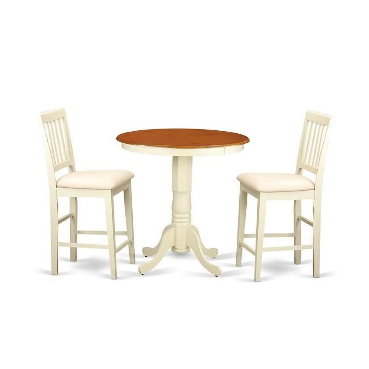 High Top Table & 2 Chairs, White D69914