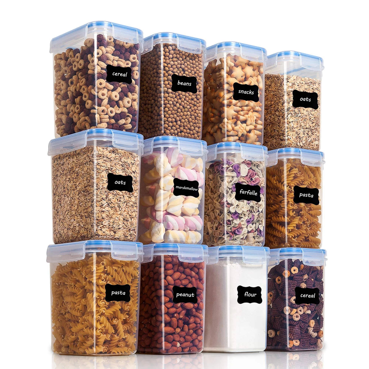 12 Pc Airtight Plastic Food Storage Containers N414477