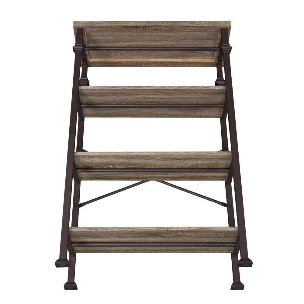Brown Wood 4-Shelf Bookcase C488