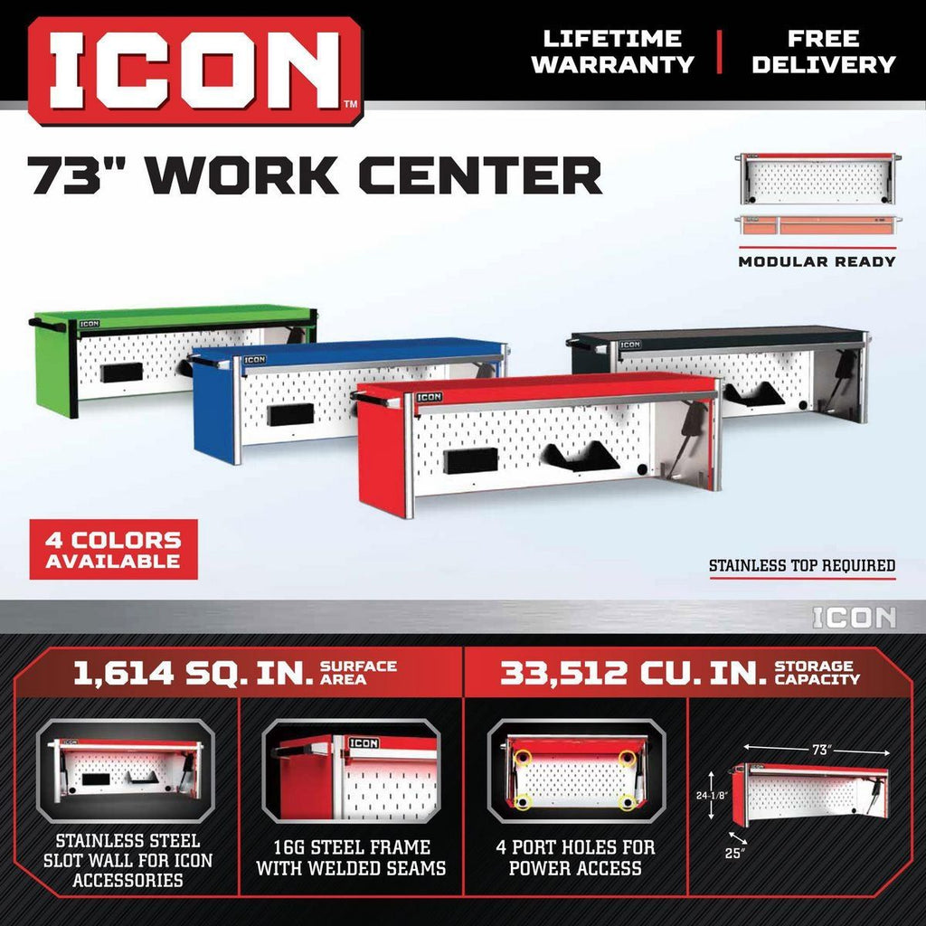 73 in. Work Center Hutch D760841