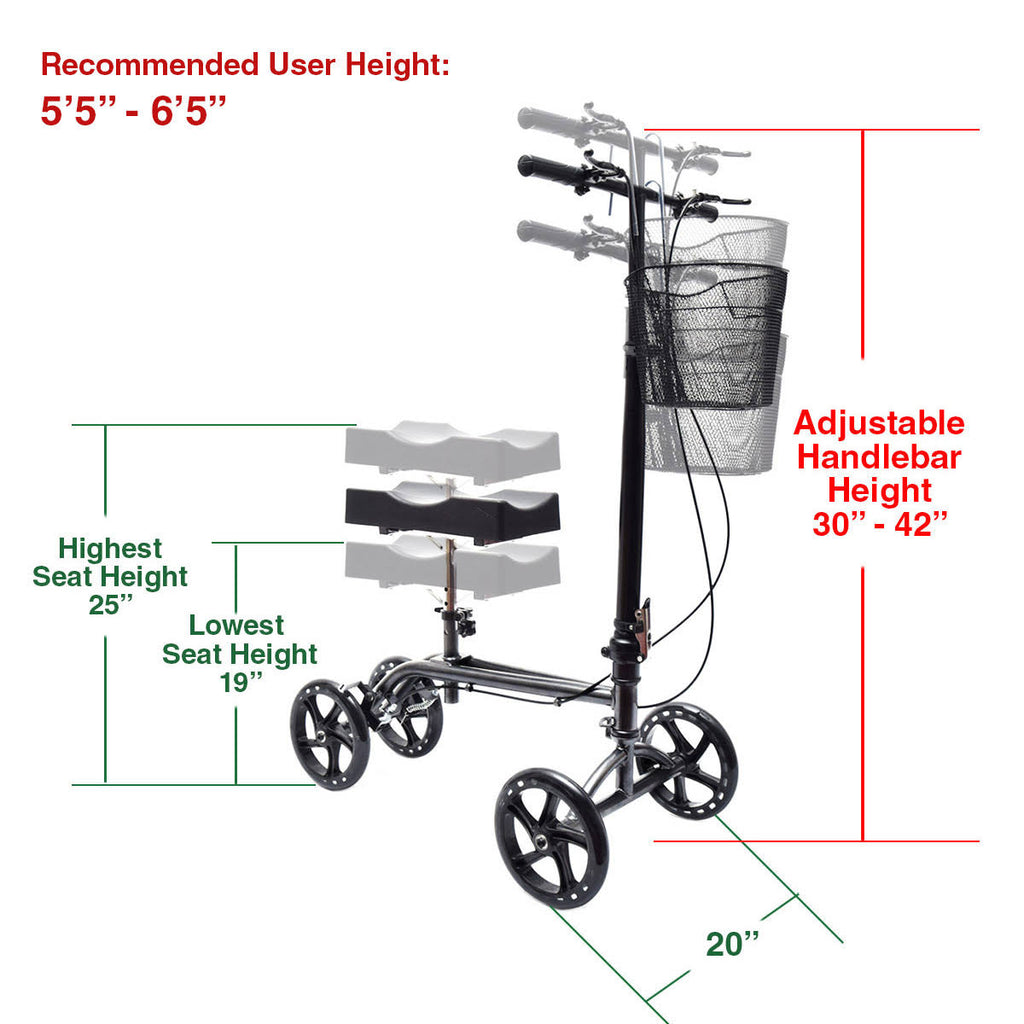 Foldable Steerable Knee Walker Scooter V87503
