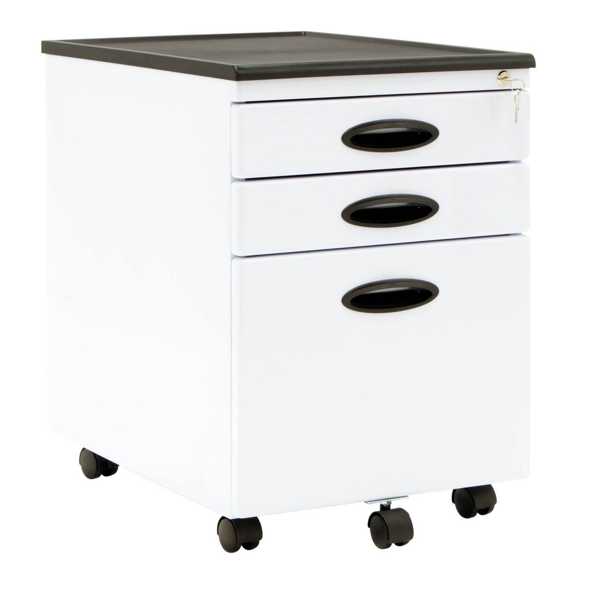 White 3 Drawer File Cabinet 2 Pack P4215