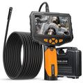 Triple Lens Endoscope Camera with Light, 16.5ft Flexible Waterproof Borescope O10897