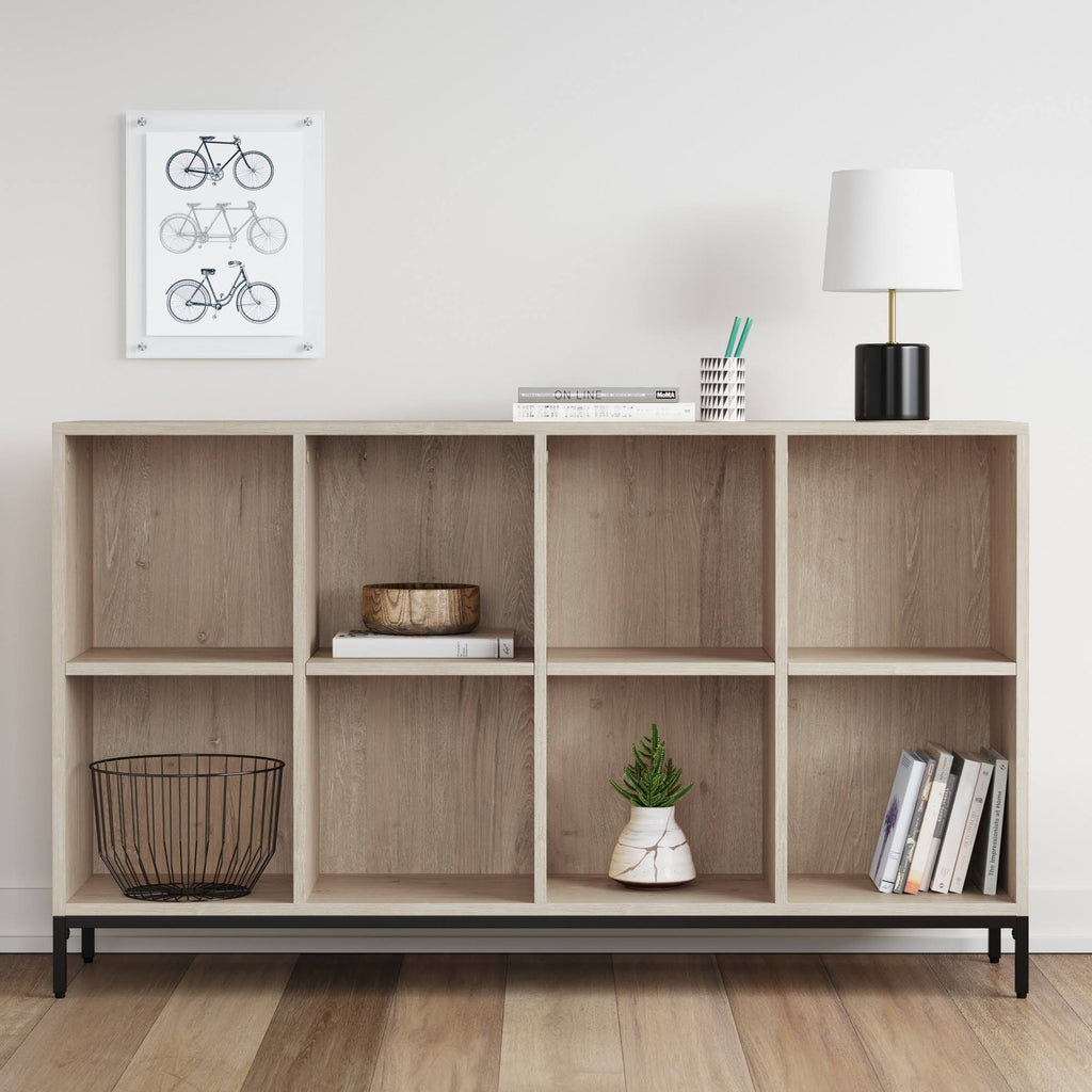 8-Cube Vintage Oak Bookcase M362869