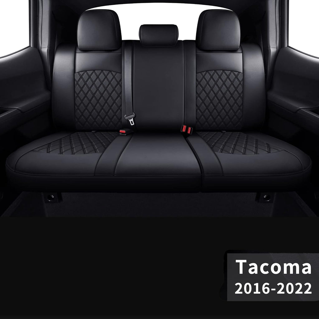 Black & Red Faux Leather Seat Covers E983