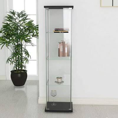 Black Clear Curio Cabinet J358