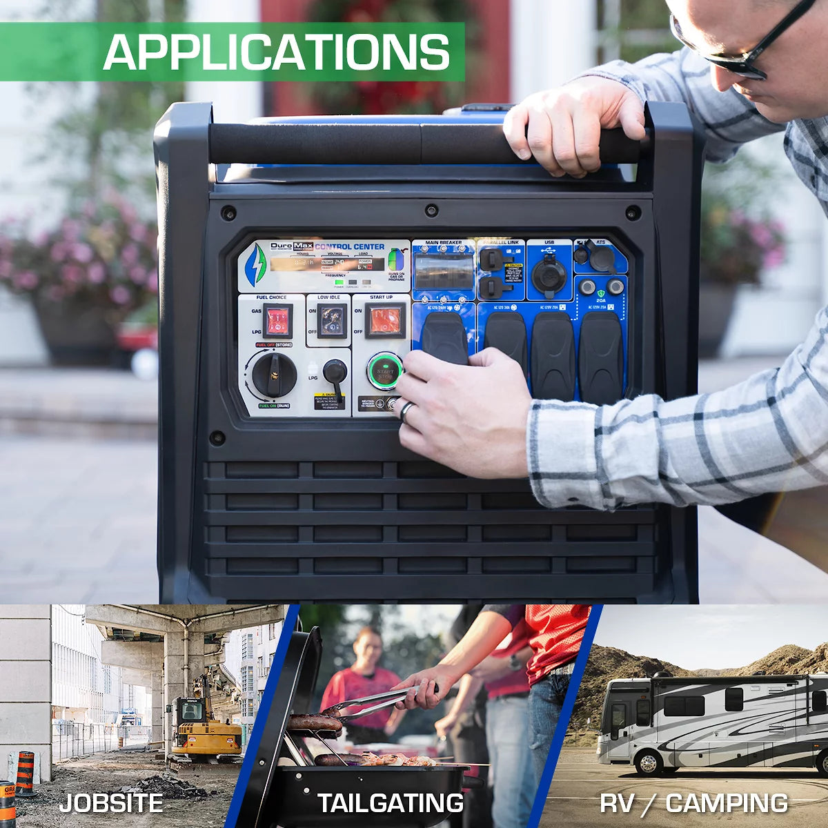 9000 Watt Dual Fuel Inverter Generator with CO Alert F34690