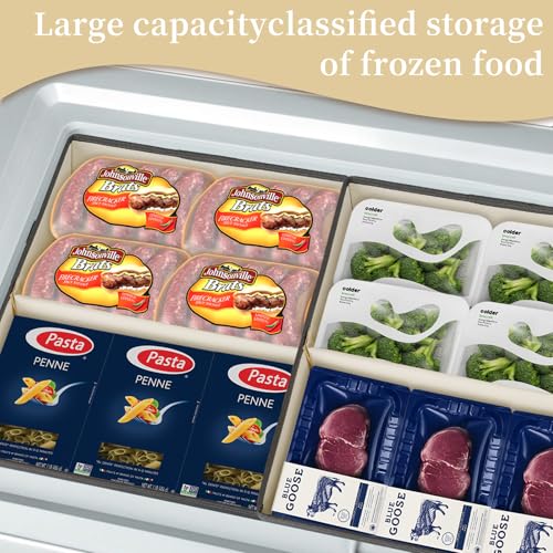 Collapsible Freezer Organizer Bins with Removable Dividers R395197
