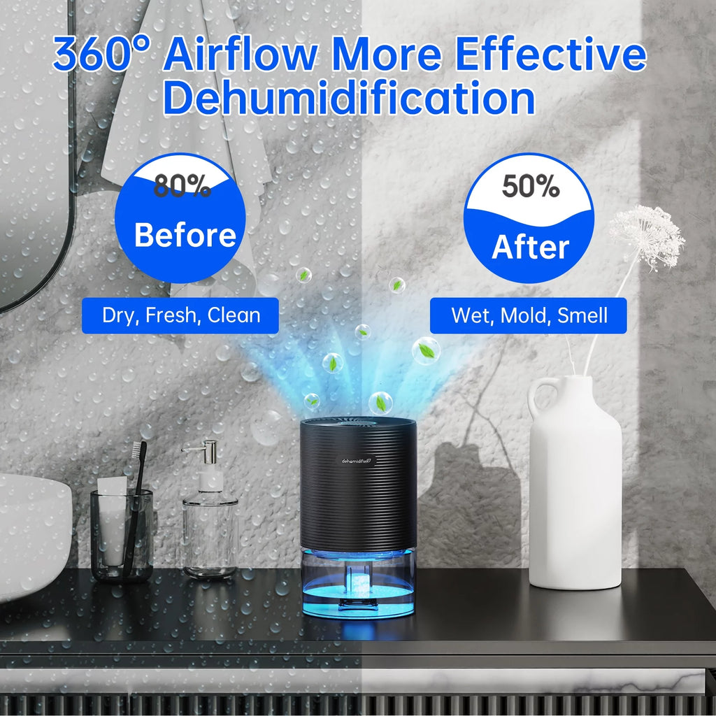 Small Dehumidifier 27oz with Auto-off Black Y8314