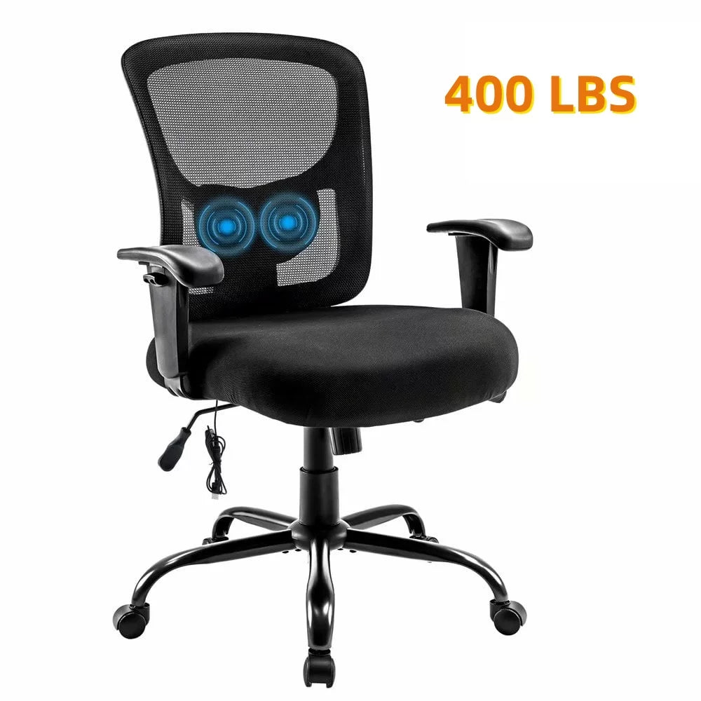 Black Ergonomic Mesh Office Chair with Arms S475